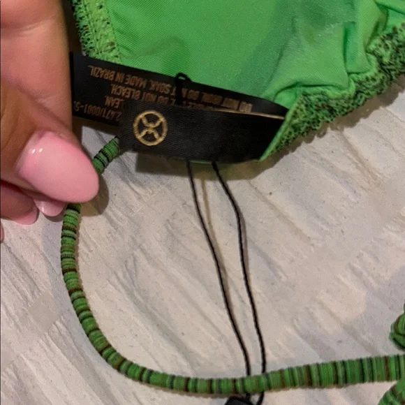NWOT Vix Paulahermanny Green Textured Bikini Set - Picture 5 of 8